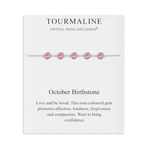 Philip Jones Geburtsstein-Armband Oktober mit Turmalin-Zirkondia®-Kristallen von Philip Jones