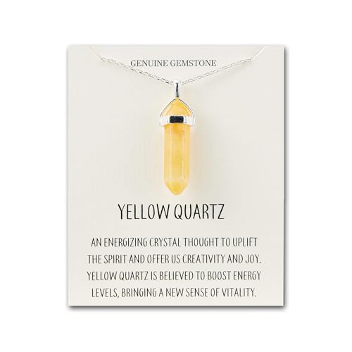 Philip Jones Gelbe Quarz-Edelstein-Halskette von Philip Jones