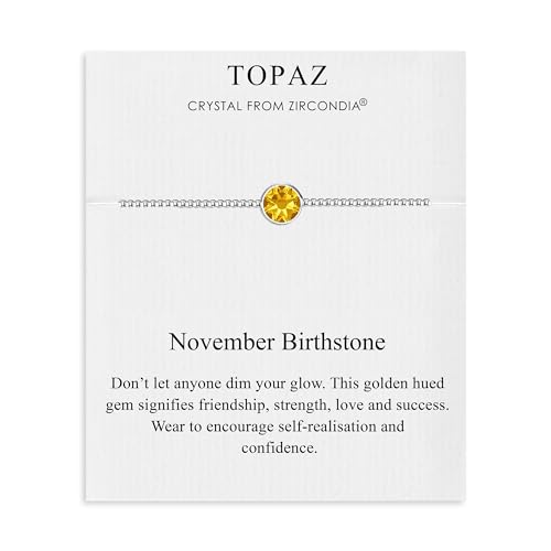 Philip Jones Geburtsstein-Armband November (Topas) mit Zircondia®-Kristallen von Philip Jones