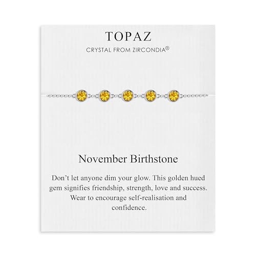 Philip Jones November Geburtsstein-Armband mit Topas-Zirkondia®-Kristallen von Philip Jones