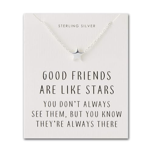 Philip Jones Sterling Silber Freundschaft Zitat Stern Halskette von Philip Jones