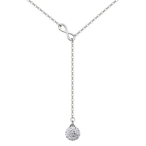 Infinity Halskette mit Kristallen von Swarovski® im Geschenkbeutel von Philip Jones