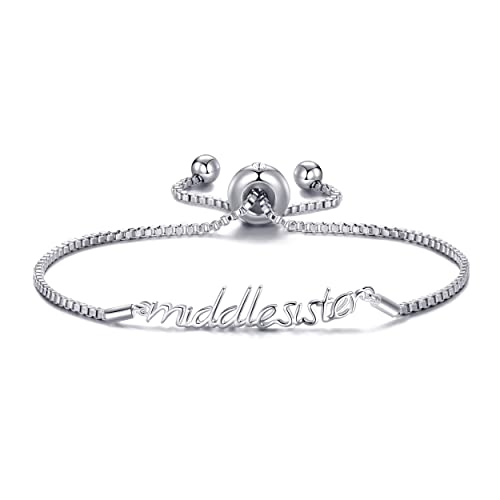 Philip Jones Versilbertes Armband der mittleren Schwester mit Zircondia®-Kristallen von Philip Jones