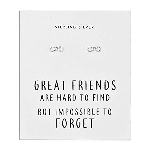 Sterling Silber Infinity Freundschaft Zitat Ohrringe von Philip Jones