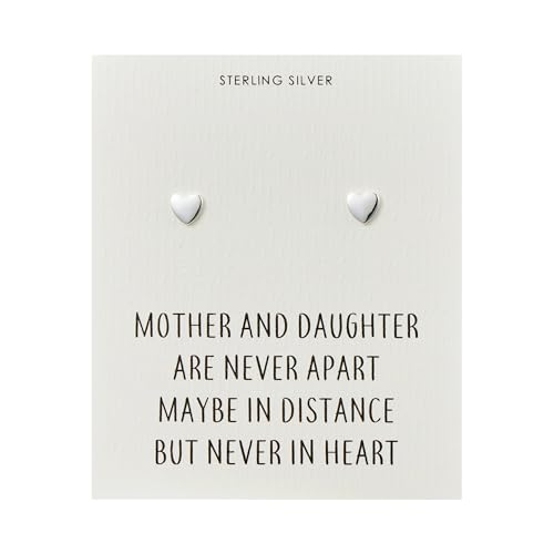 Sterling Silber Mutter und Tochter Zitat Herz Ohrringe von Philip Jones