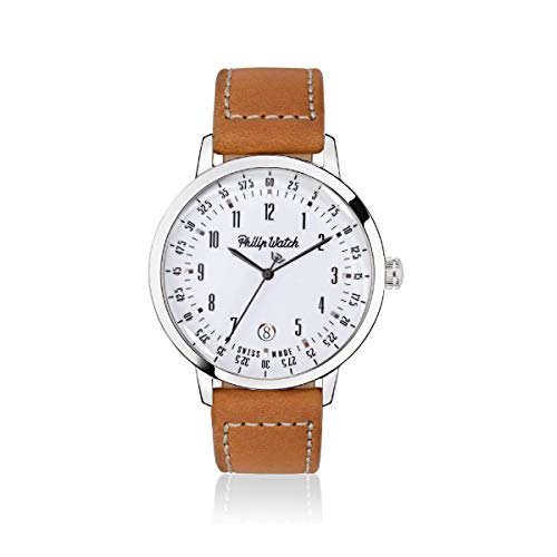 PHILIP WATCH Herren Analog Quarz Uhr mit Leder Armband R8251598002 von Philip Watch