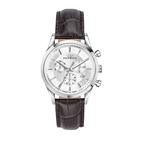 Philip Watch Sunray Orologio Uomo Cronografo in Acciaio, Cuoio - R8271680003 von Philip Watch