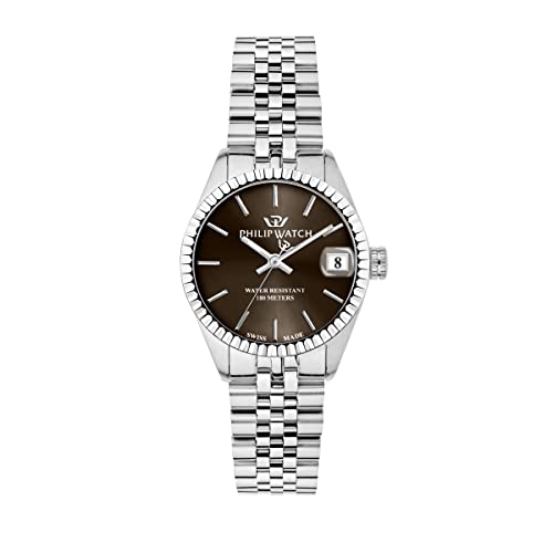 Philip Watch Caribe Damenuhr, Uhrzeit und Datum, Analog – 39 x 31,3 mm von Philip Watch