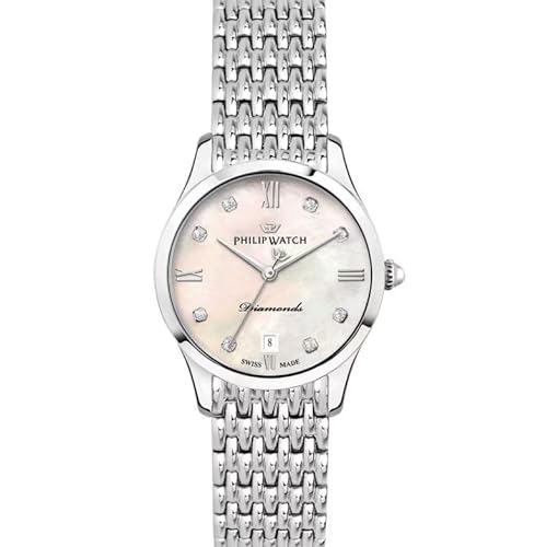 Philip Watch Damenuhr Grace Lady nur Zeitanzeige Datumsanzeige Perlmutt Zifferblatt mit Diamanten R8253208519 von Philip Watch