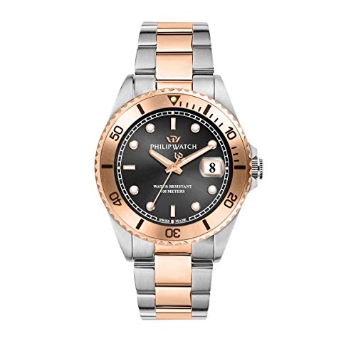 Philip Watch Herren Analog Quarz Uhr mit Edelstahl Armband R8253597047 von Philip Watch