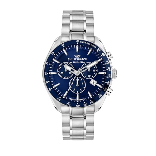 Philip Watch Herrenuhr, Chronograph, Analog, Stahlarmband, Blaze Kollektion – R8273995017 von Philip Watch