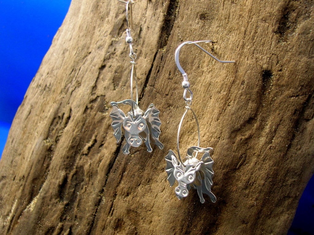 3D Drachen Hängeohrringe Handgemachter Fantasy Schmuck von PhilipTulley