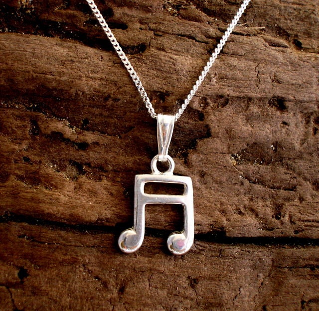 Semiquaver Anhänger Aus Sterlingsilber Handgemachter Musikschmuck von PhilipTulley