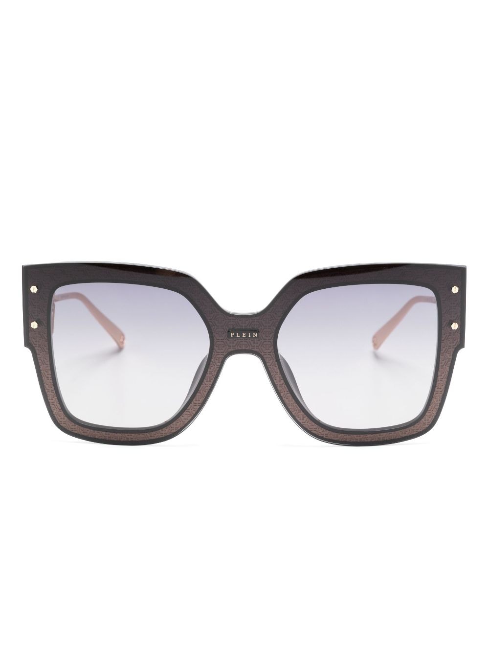 Philipp Plein Sonnenbrille mit eckigem Gestell - Schwarz von Philipp Plein