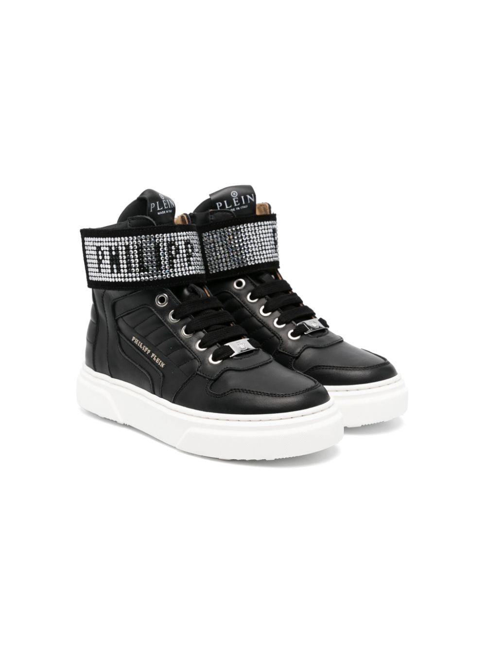 Philipp Plein Junior Sneakers mit Kristallen - Schwarz von Philipp Plein Junior