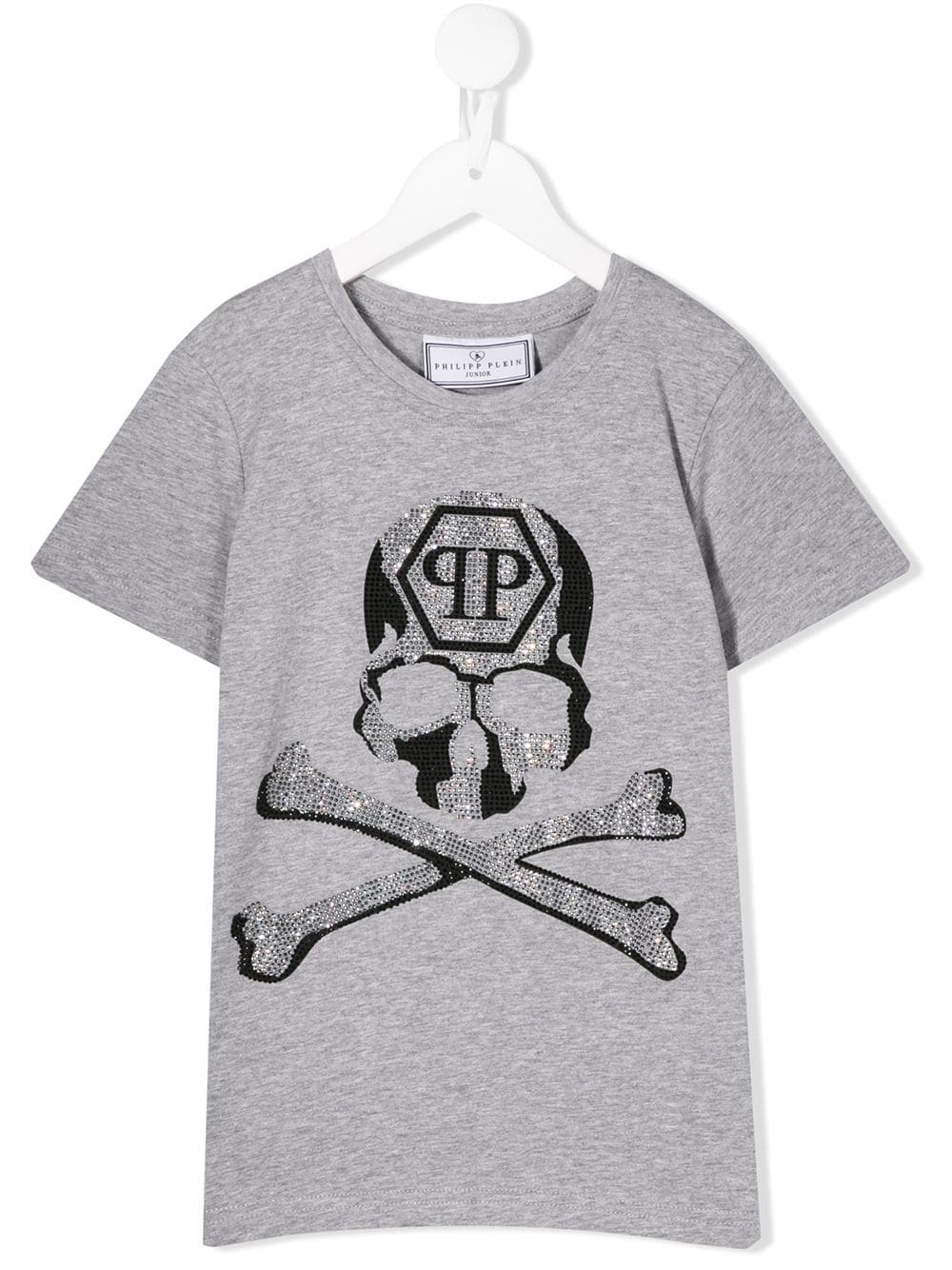 Philipp Plein Junior T-Shirt mit Totenkopf - Grau von Philipp Plein Junior