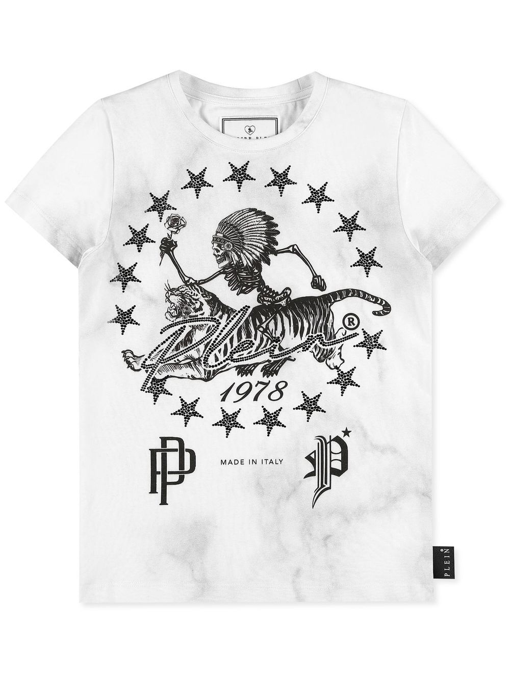 Philipp Plein Junior T-Shirt mit rundem Ausschnitt - Weiß von Philipp Plein Junior