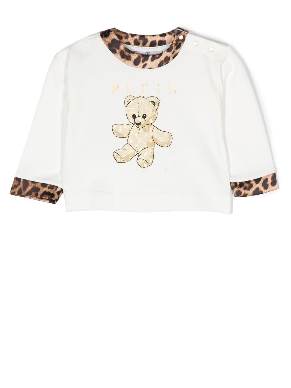 Philipp Plein Junior Oberteil mit Teddy-Print - Weiß von Philipp Plein Junior