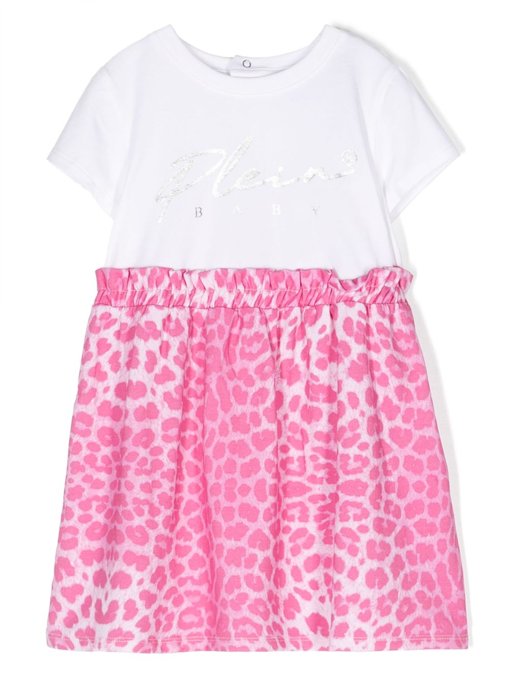 Philipp Plein Junior A-Linien-Kleid mit Geparden-Print - Rosa von Philipp Plein Junior