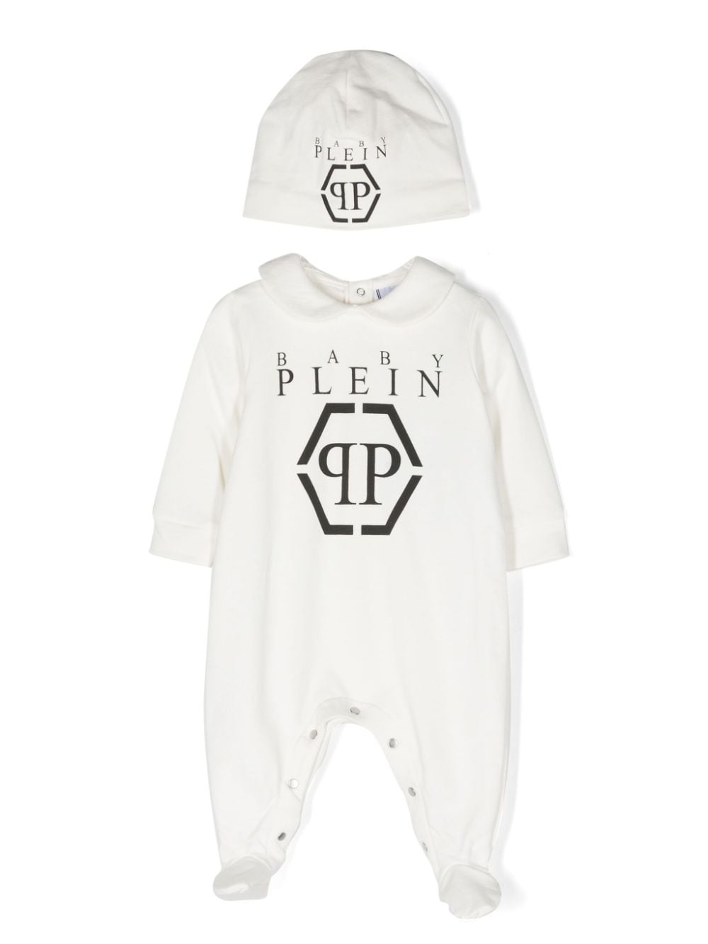 Philipp Plein Junior Strampler mit Logo-Print - Weiß von Philipp Plein Junior