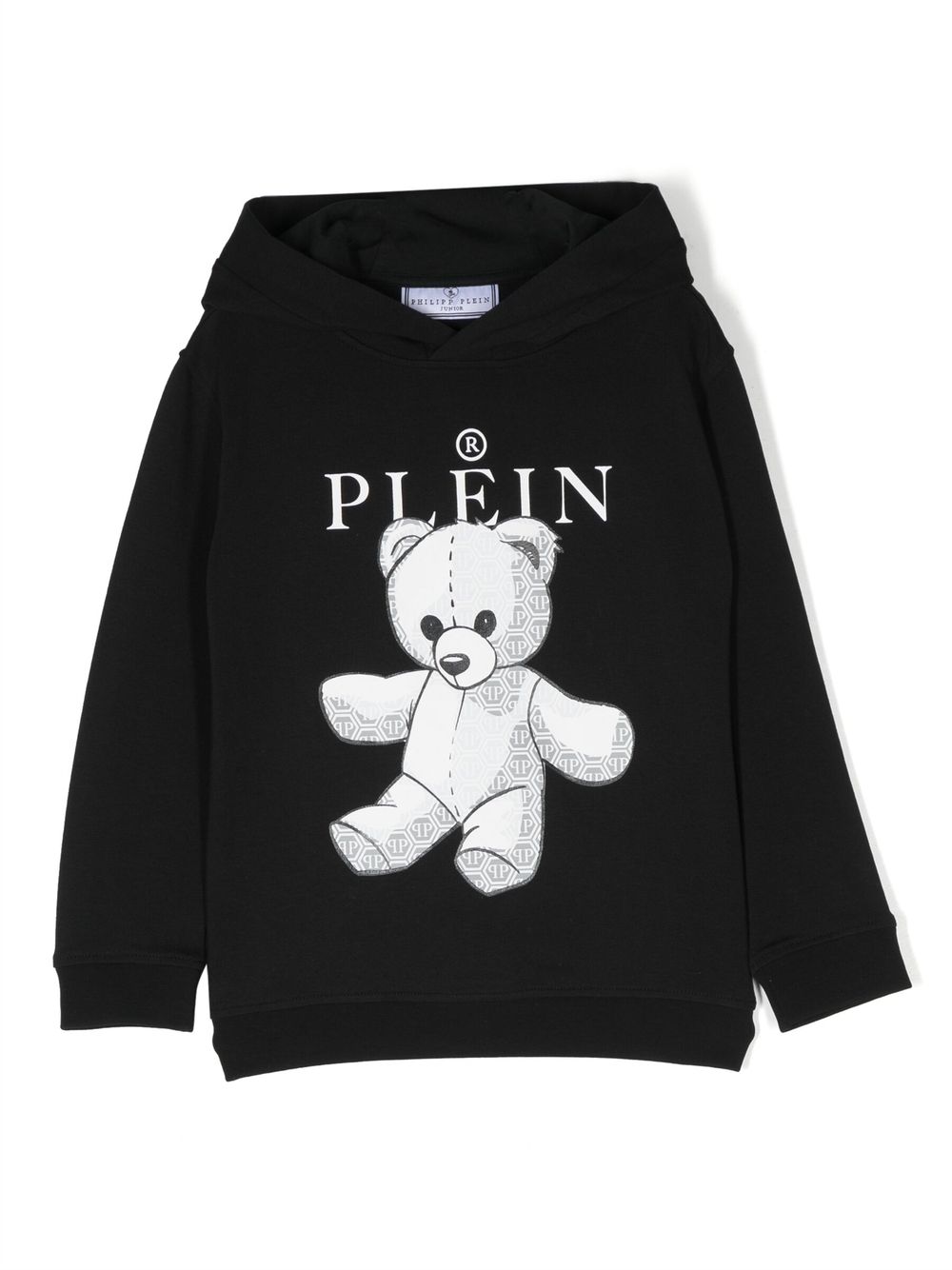 Philipp Plein Junior Hoodie mit Logo-Print - Schwarz von Philipp Plein Junior