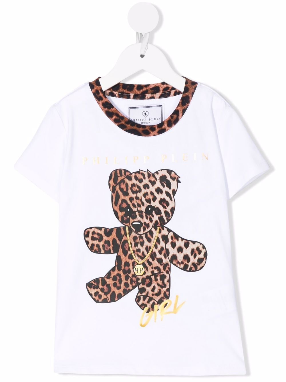 Philipp Plein Junior T-Shirt mit Teddy-Print - Weiß von Philipp Plein Junior