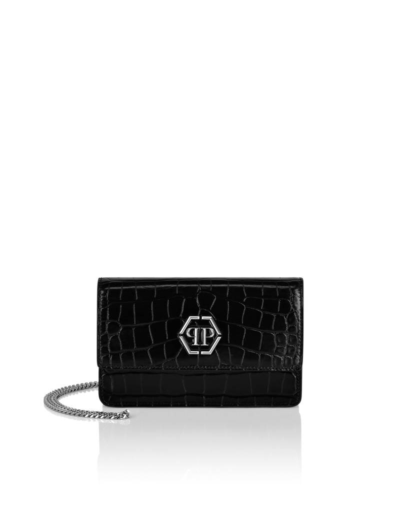 PHILIPP PLEIN Schultertasche "Hexagon Crocco Print" von Philipp Plein