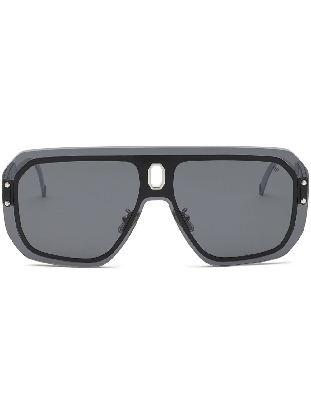 Philipp Plein Adventure Sonnenbrille mit Oversized-Gestell - Schwarz von Philipp Plein