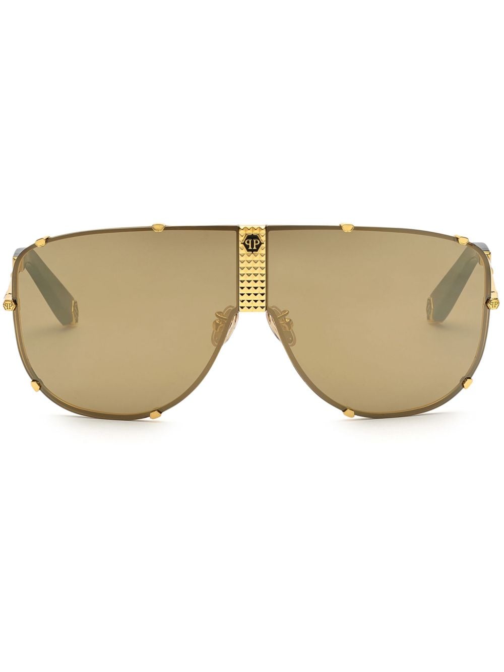 Philipp Plein Pilotenbrille mit Oversized-Gestell - Gold von Philipp Plein