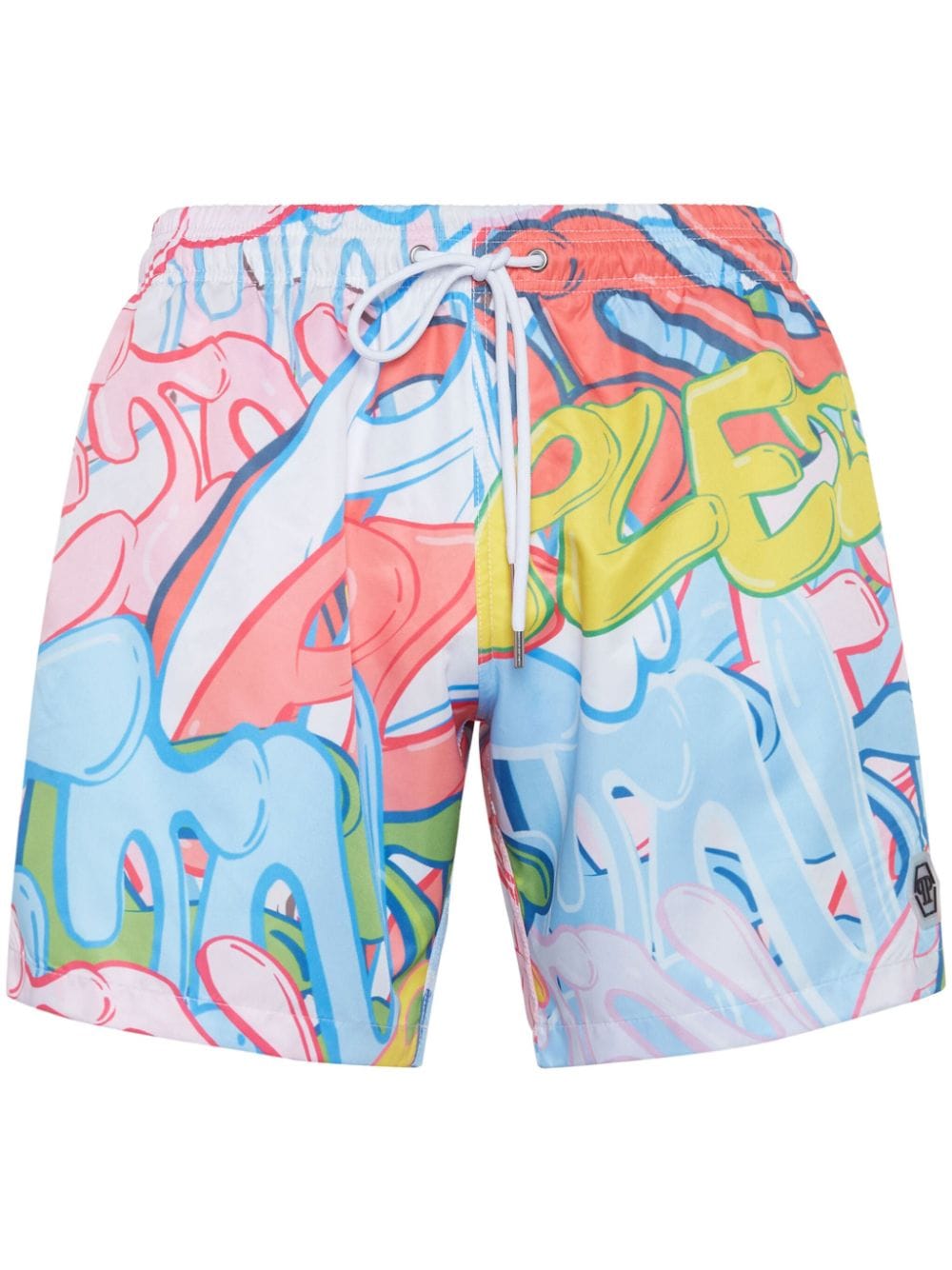 Philipp Plein Badeshorts mit Graffiti-Print - Rosa von Philipp Plein