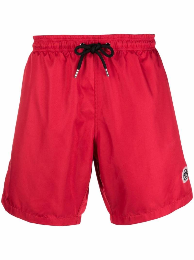 Philipp Plein Badeshorts mit Logo - Rot von Philipp Plein