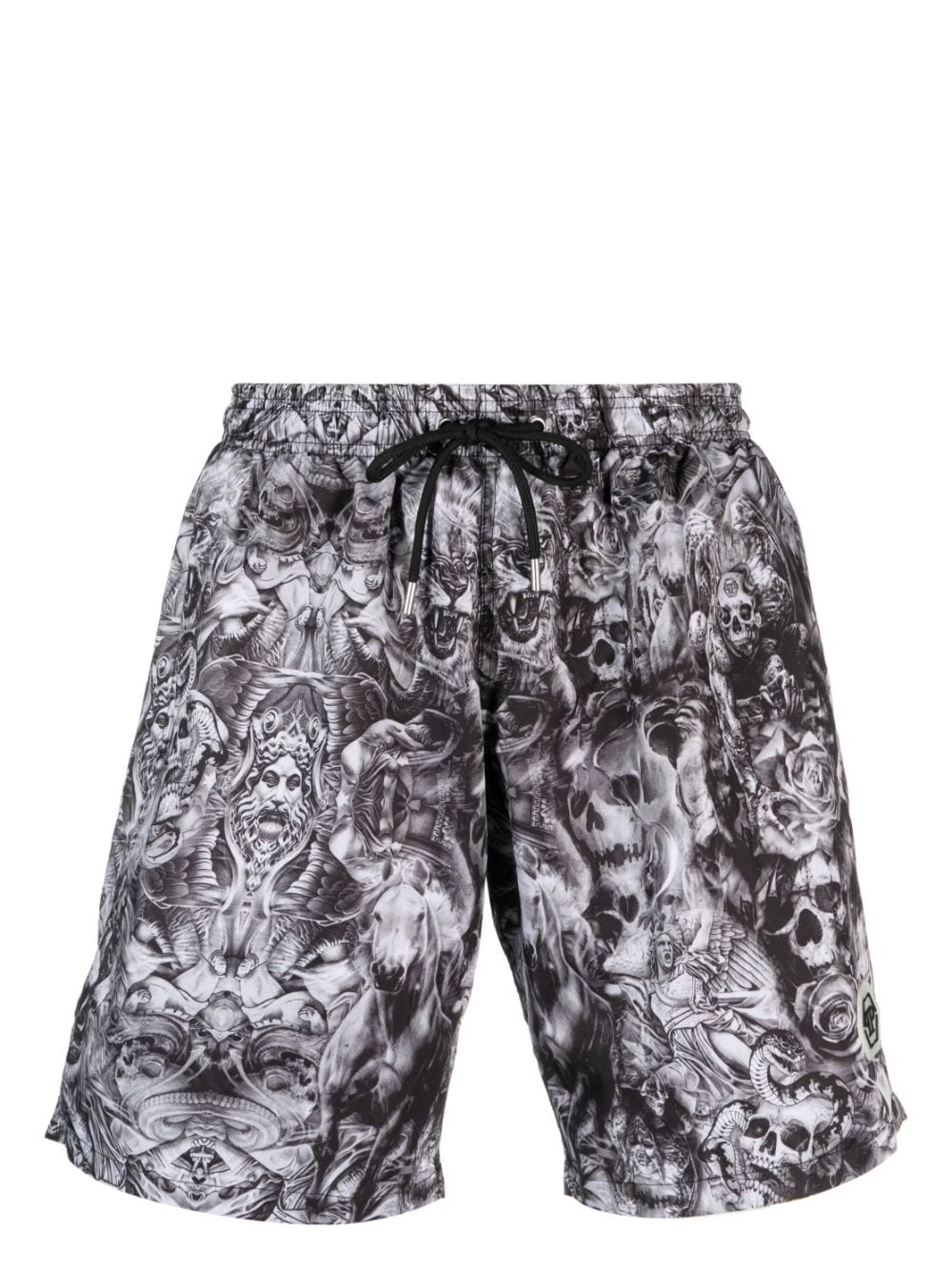 Philipp Plein Badeshorts mit Tattoo-Print - Schwarz von Philipp Plein