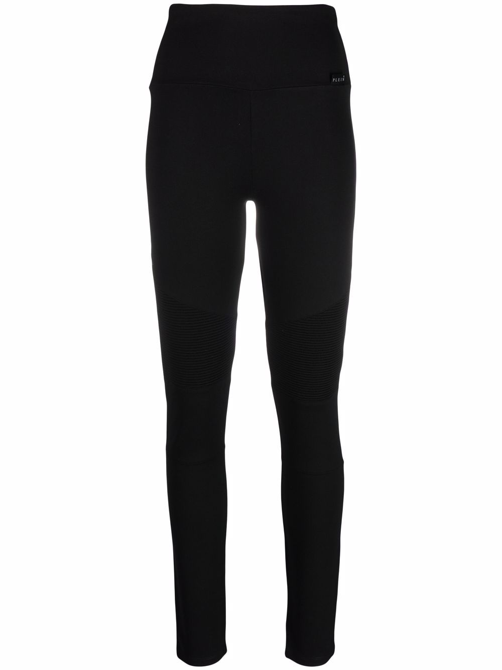 Philipp Plein Biker-Leggings mit gerippten Einsätzen - Schwarz von Philipp Plein