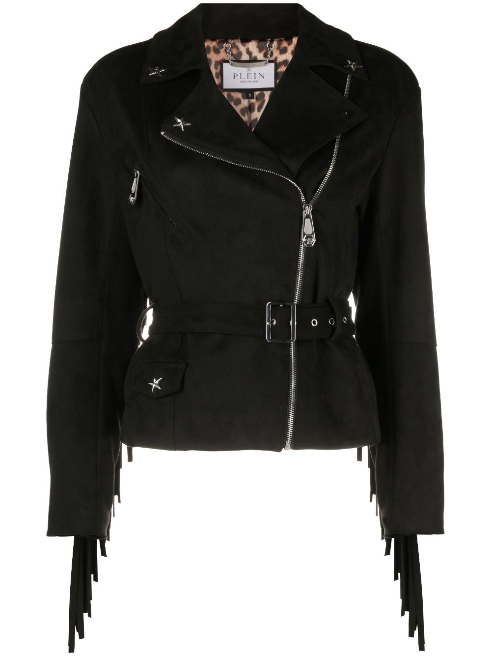 Philipp Plein Bikerjacke mit Nieten - Schwarz von Philipp Plein