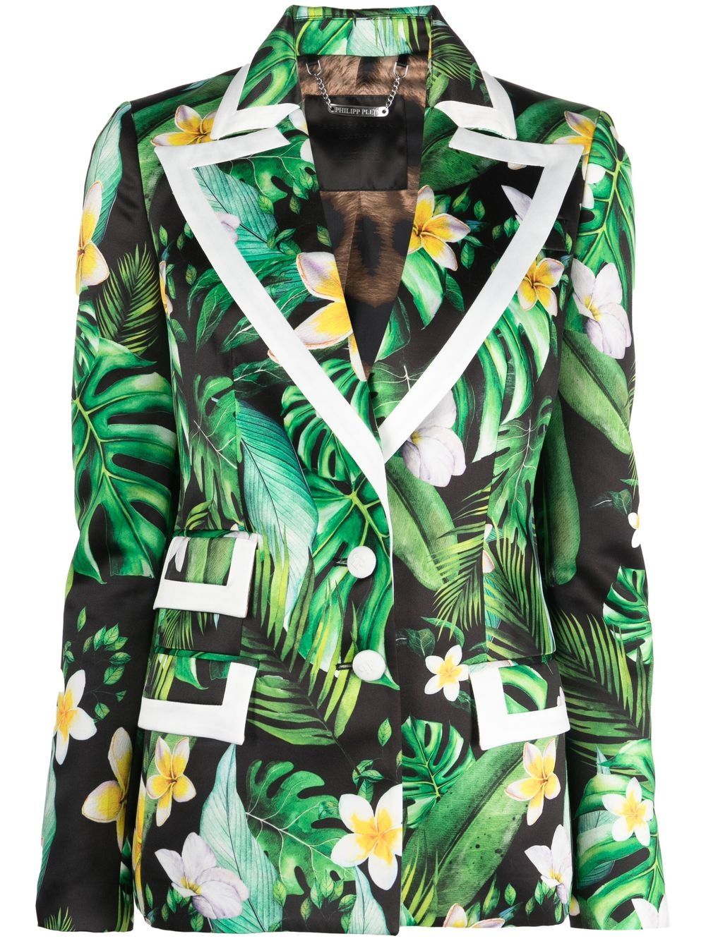 Philipp Plein Blazer mit Blumen-Print - Schwarz von Philipp Plein