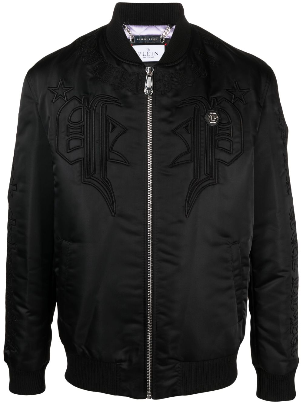 Philipp Plein Bomberjacke aus Satin - Schwarz von Philipp Plein