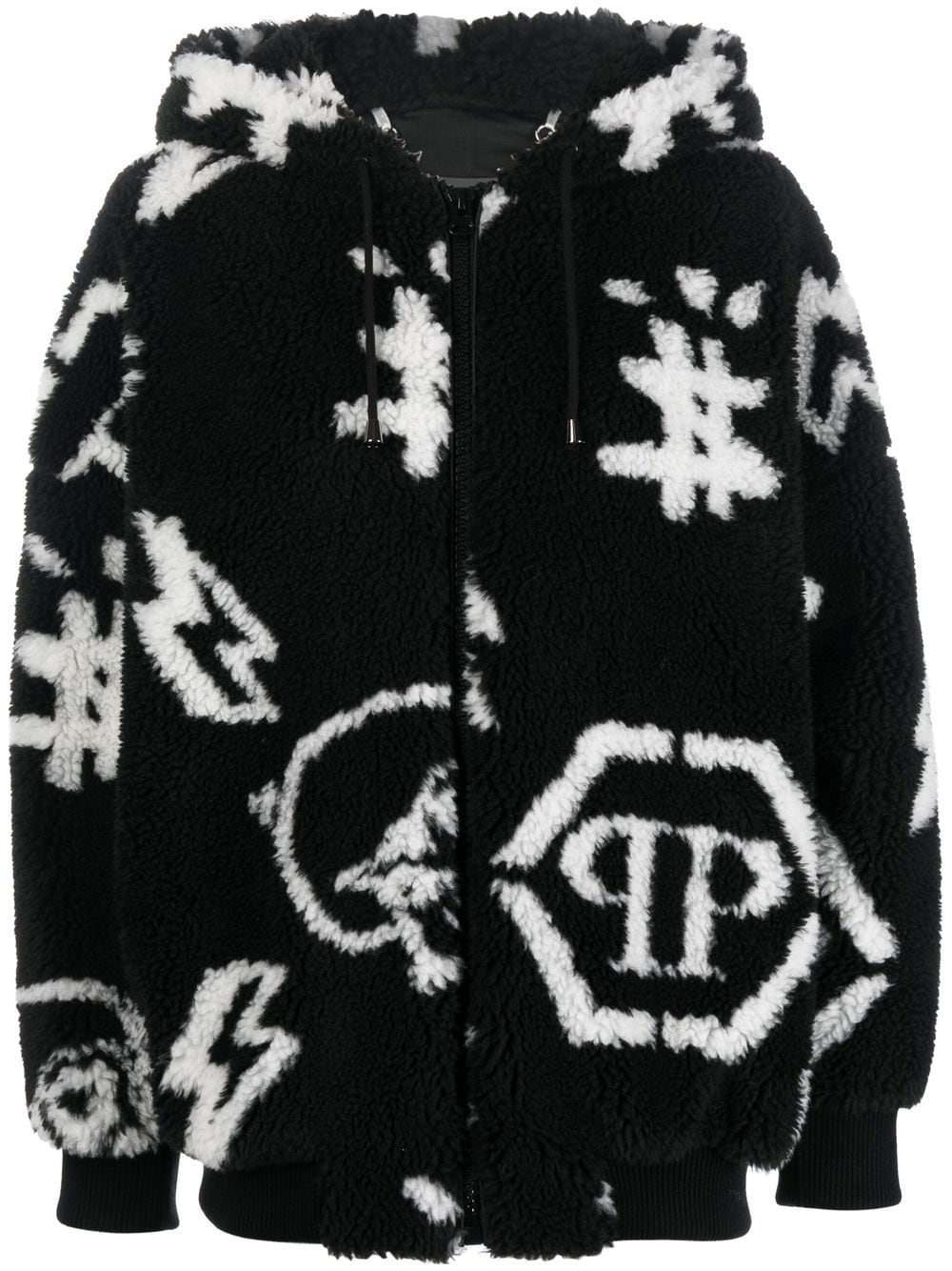 Philipp Plein Bomberjacke mit Monogramm - Schwarz von Philipp Plein