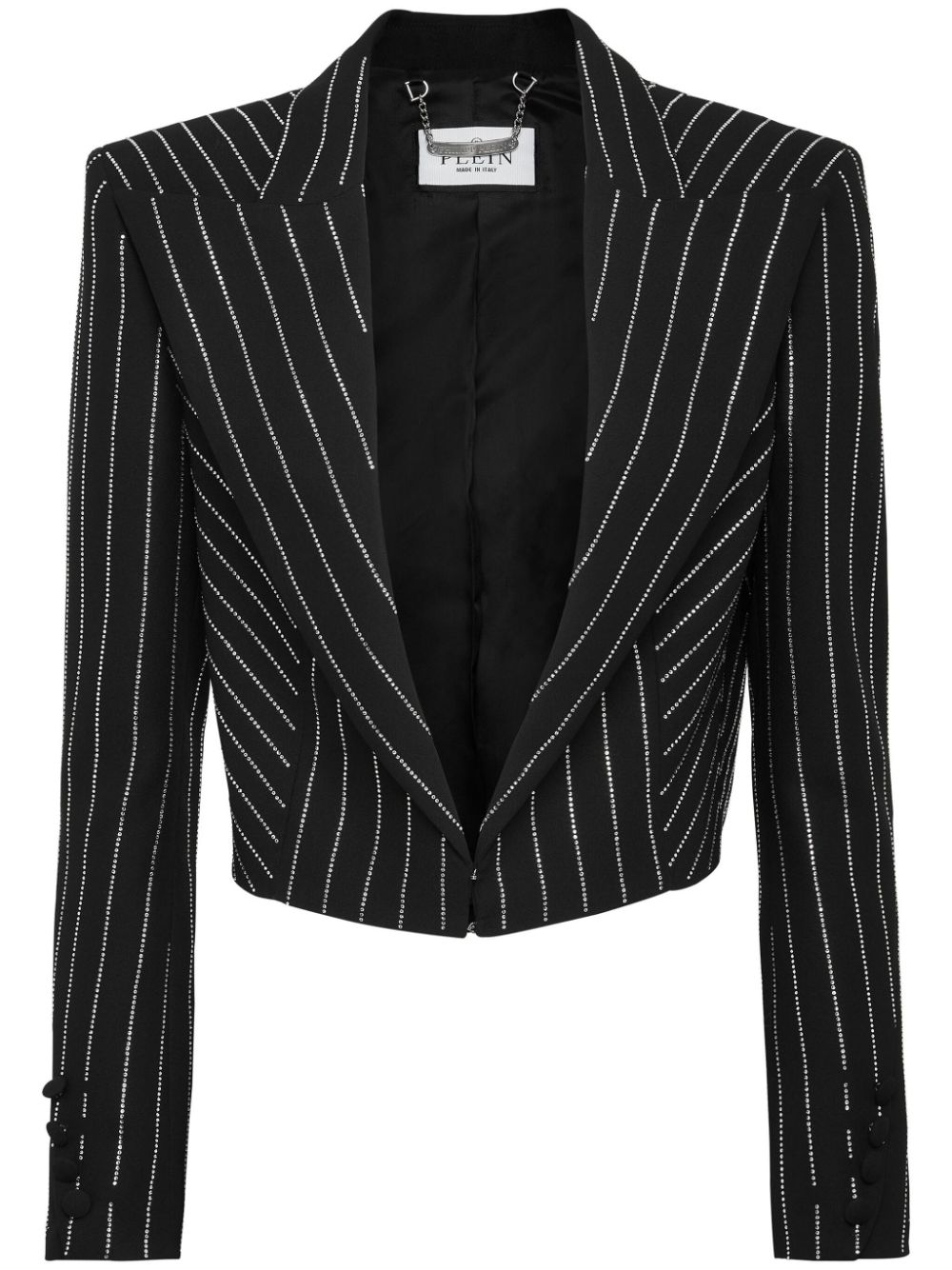 Philipp Plein Cady Cropped-Blazer mit Kristallen - Schwarz von Philipp Plein