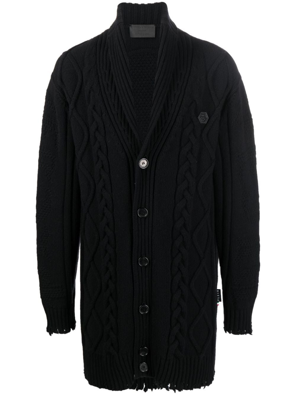 Philipp Plein Cardigan im Distressed-Look - Schwarz von Philipp Plein