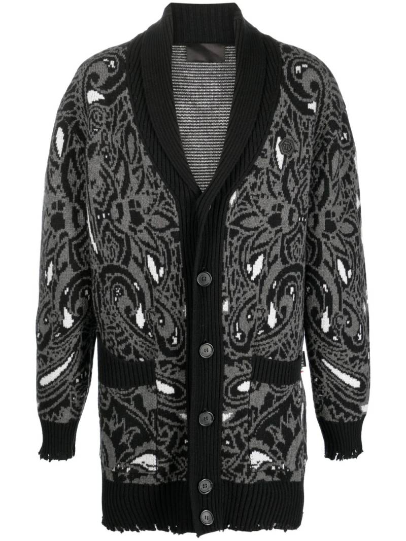 Philipp Plein Cardigan mit Paisleymuster - Schwarz von Philipp Plein