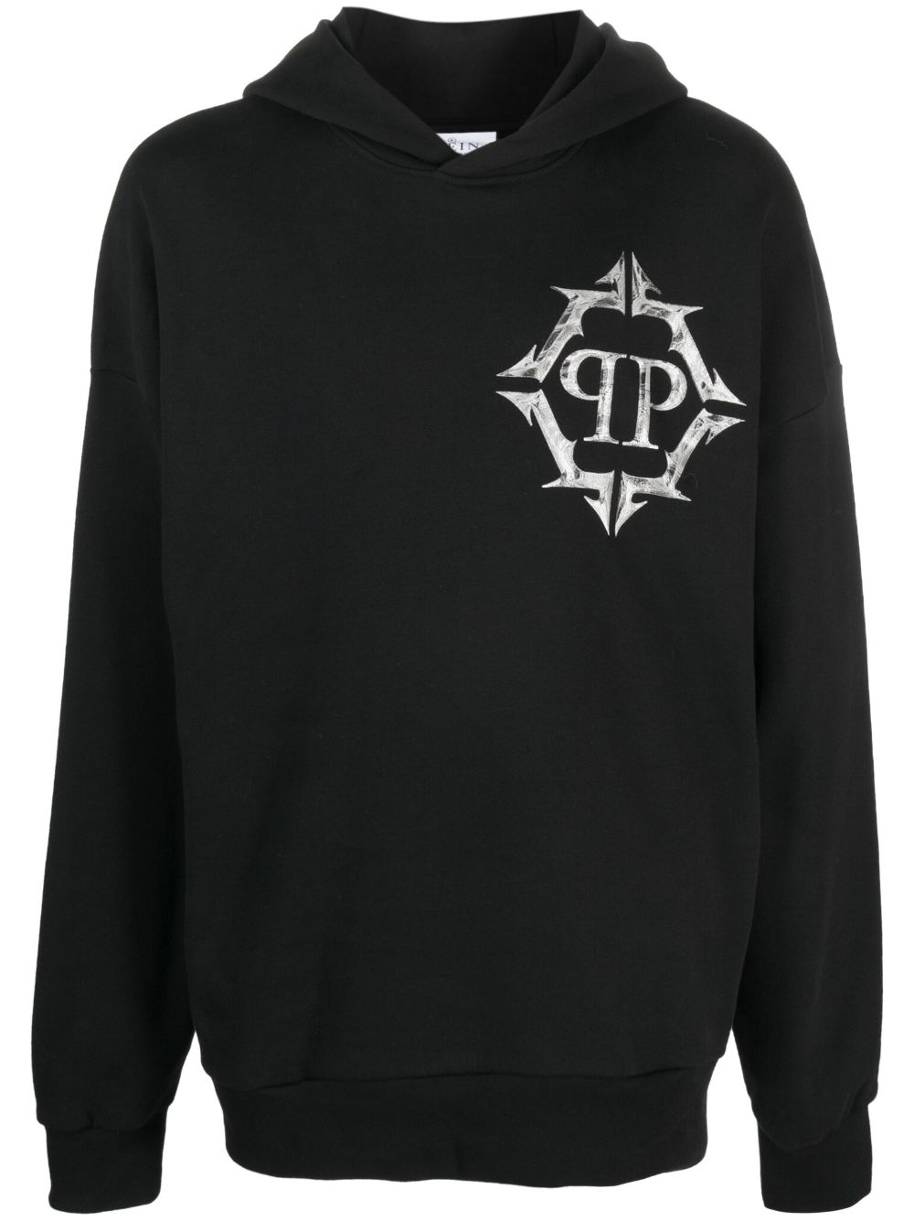 Philipp Plein Chrome Hoodie mit Logo-Print - Schwarz von Philipp Plein