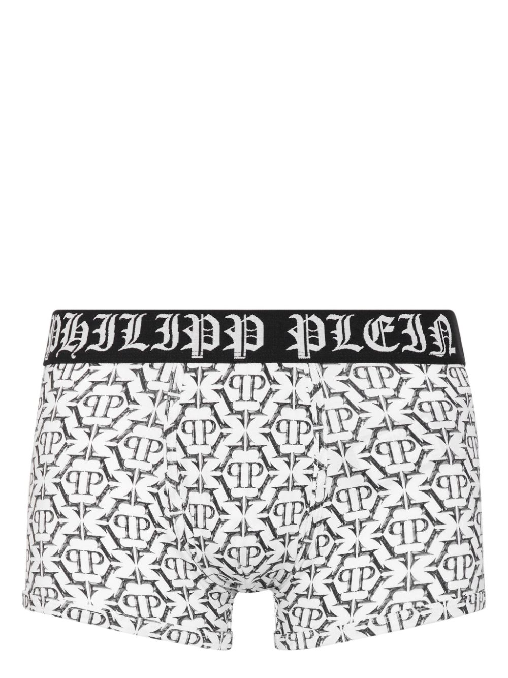 Philipp Plein Chrome Shorts mit Logo-Print - Weiß von Philipp Plein