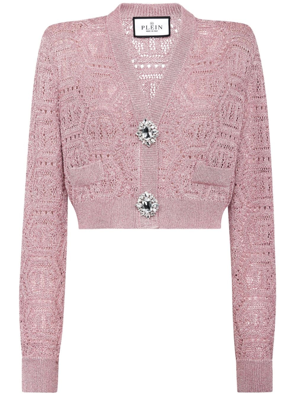 Philipp Plein Cropped-Cardigan mit Monogramm - Rosa von Philipp Plein