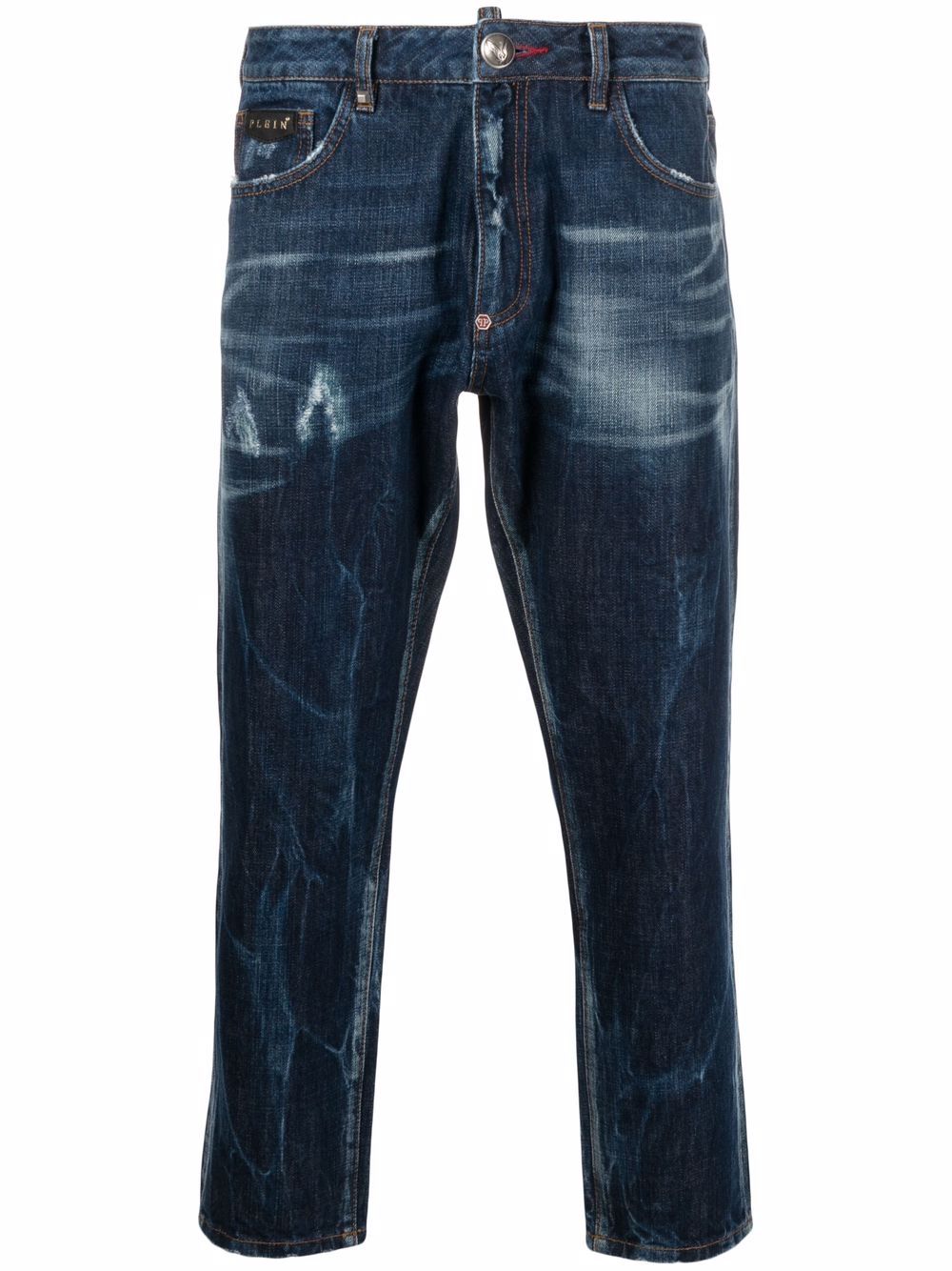 Philipp Plein Cropped-Jeans im Distressed-Look - Blau von Philipp Plein