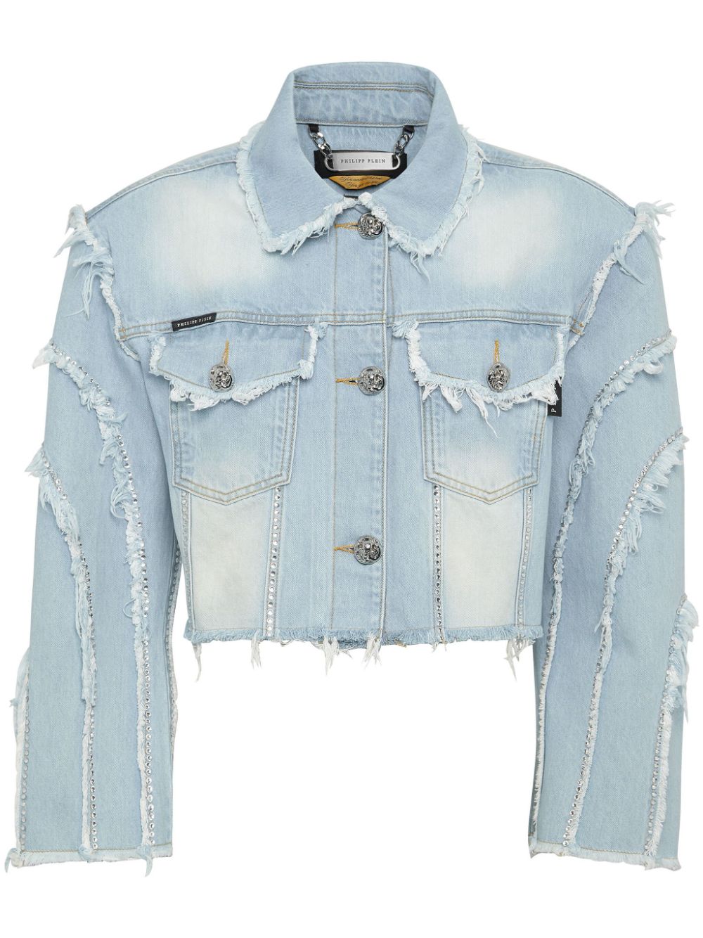 Philipp Plein Cropped-Jeansjacke - Blau von Philipp Plein