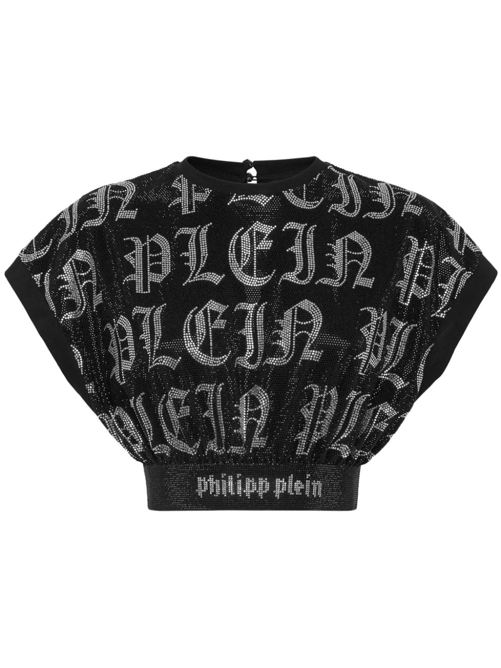 Philipp Plein Cropped-Oberteil mit Kristallen - Schwarz von Philipp Plein