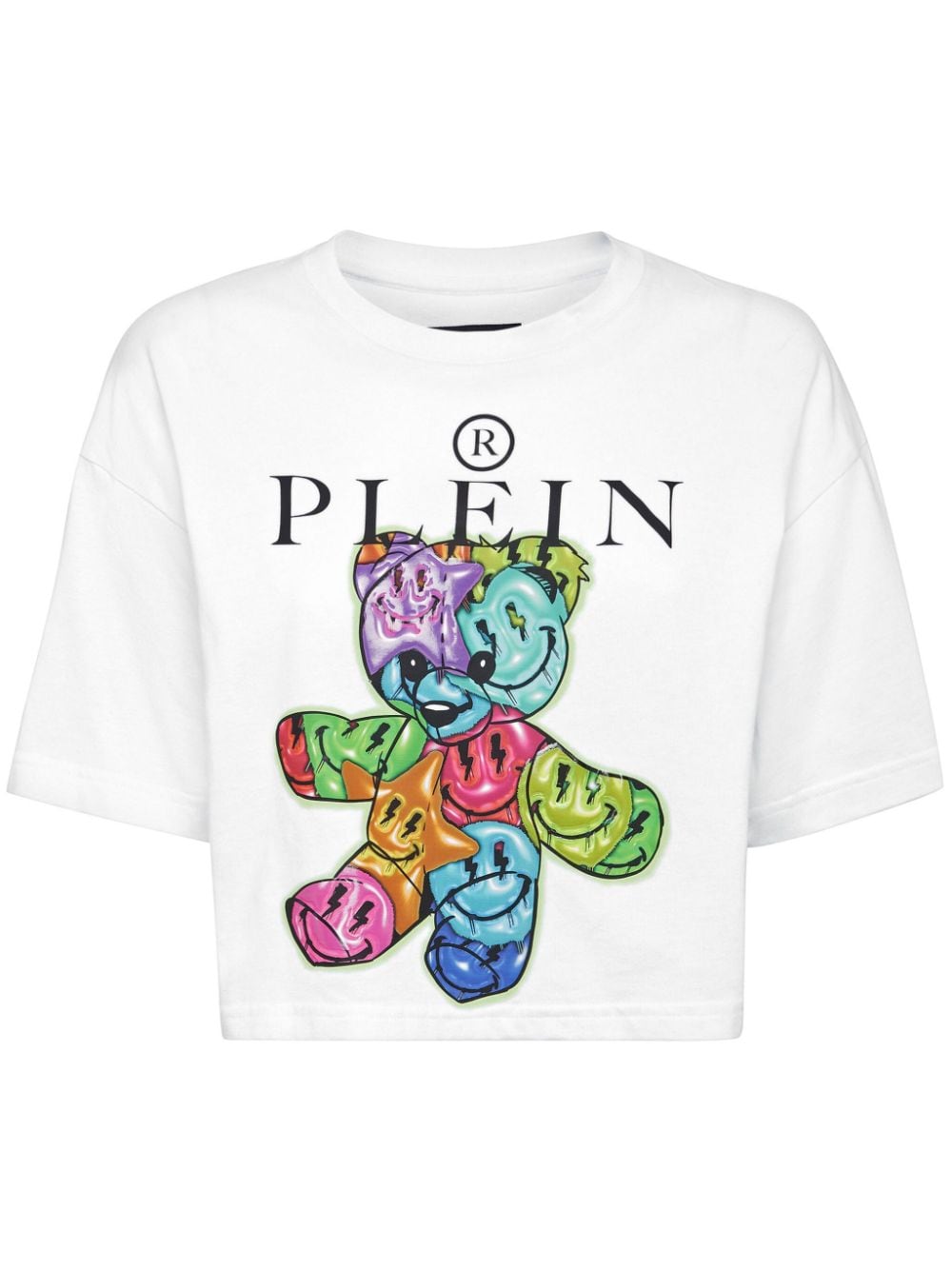 Philipp Plein Cropped-T-Shirt mit Print - Weiß von Philipp Plein