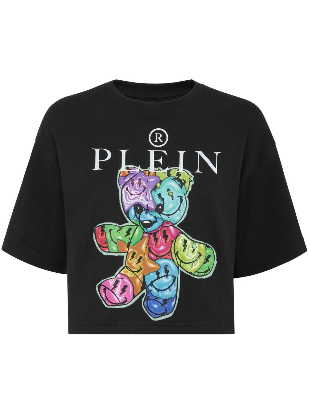 Philipp Plein Cropped-T-Shirt mit rundem Ausschnitt - Schwarz von Philipp Plein