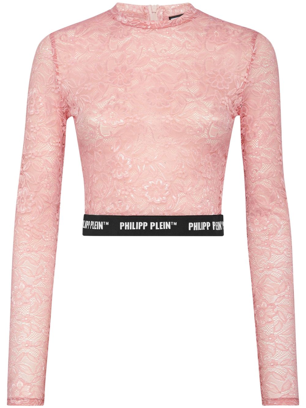 Philipp Plein Cropped-Top mit Spitze - Rosa von Philipp Plein