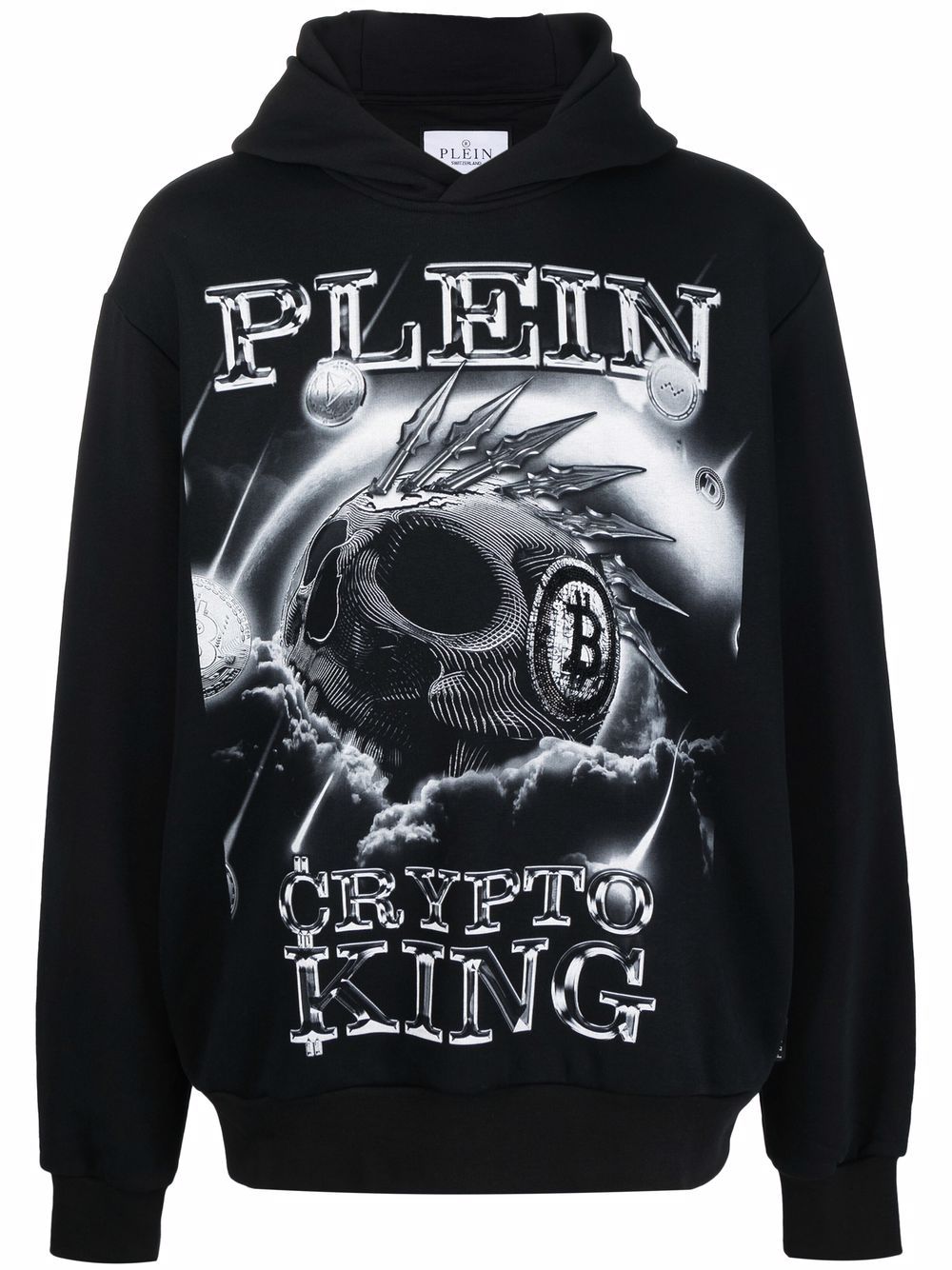 Philipp Plein Crypto King Hoodie - Schwarz von Philipp Plein